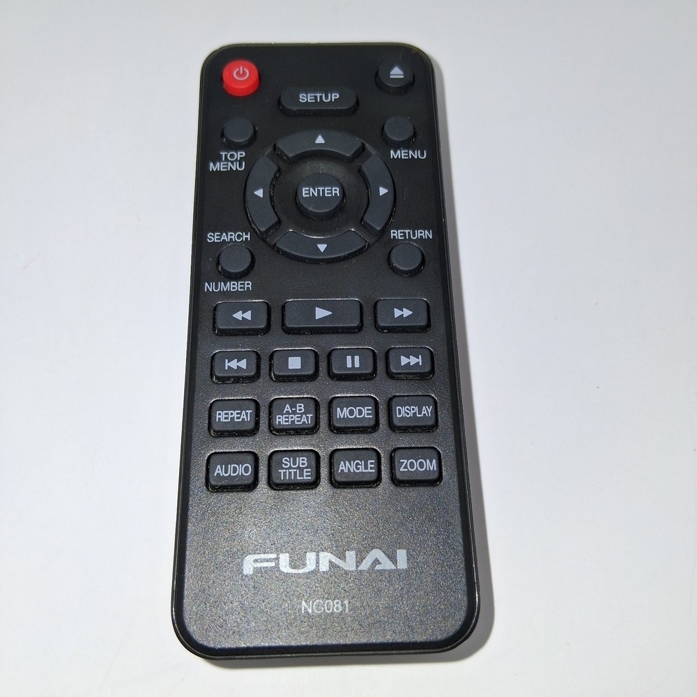 Funai NC081 DVD Player Remote Control Black Original OEM Replacement Unit
